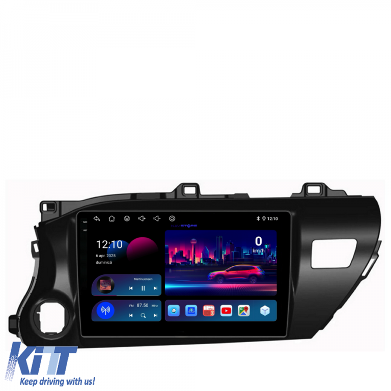 Navigatie Dedicata Toyota Hilux 2015+, 10Inch, 6Gb Ram, 128Gb Stocare, Carplay Performance AutoTuning