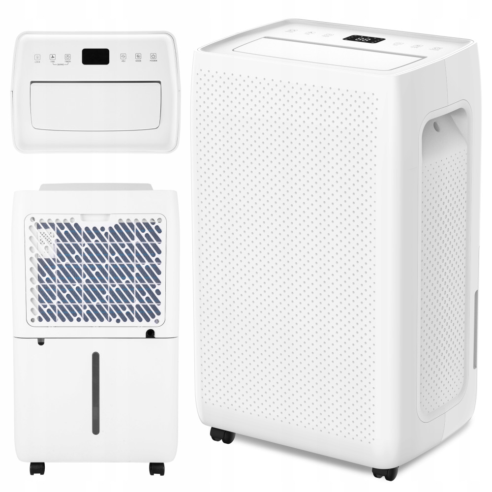 Dezumidificator si Purificator de Aer Wireless 2-in-1, Randament 20L/zi, Putere 330W, Anti-Mucegai, Control din Telefon