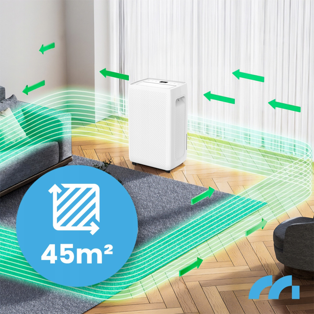 Dezumidificator si Purificator de Aer Wireless 2-in-1, Randament 20L/zi, Putere 330W, Anti-Mucegai, Control din Telefon