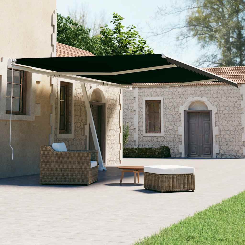 Copertină autonomă retractabilă automat, antracit, 500x300 cm GartenMobel Dekor