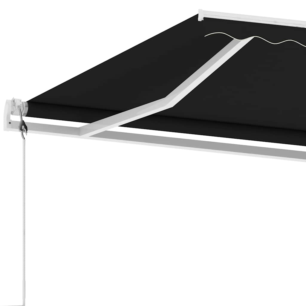 Copertină autonomă retractabilă automat, antracit, 500x300 cm GartenMobel Dekor