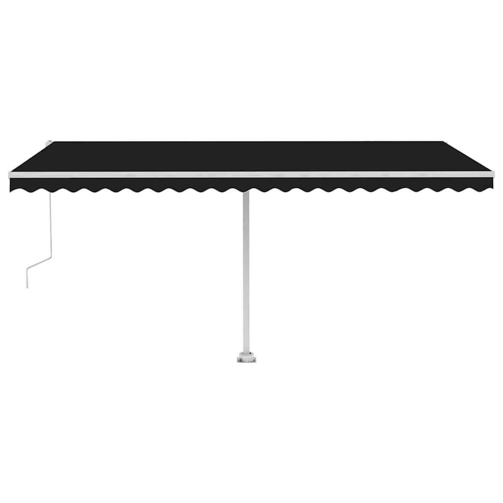 Copertină autonomă retractabilă automat, antracit, 500x300 cm GartenMobel Dekor