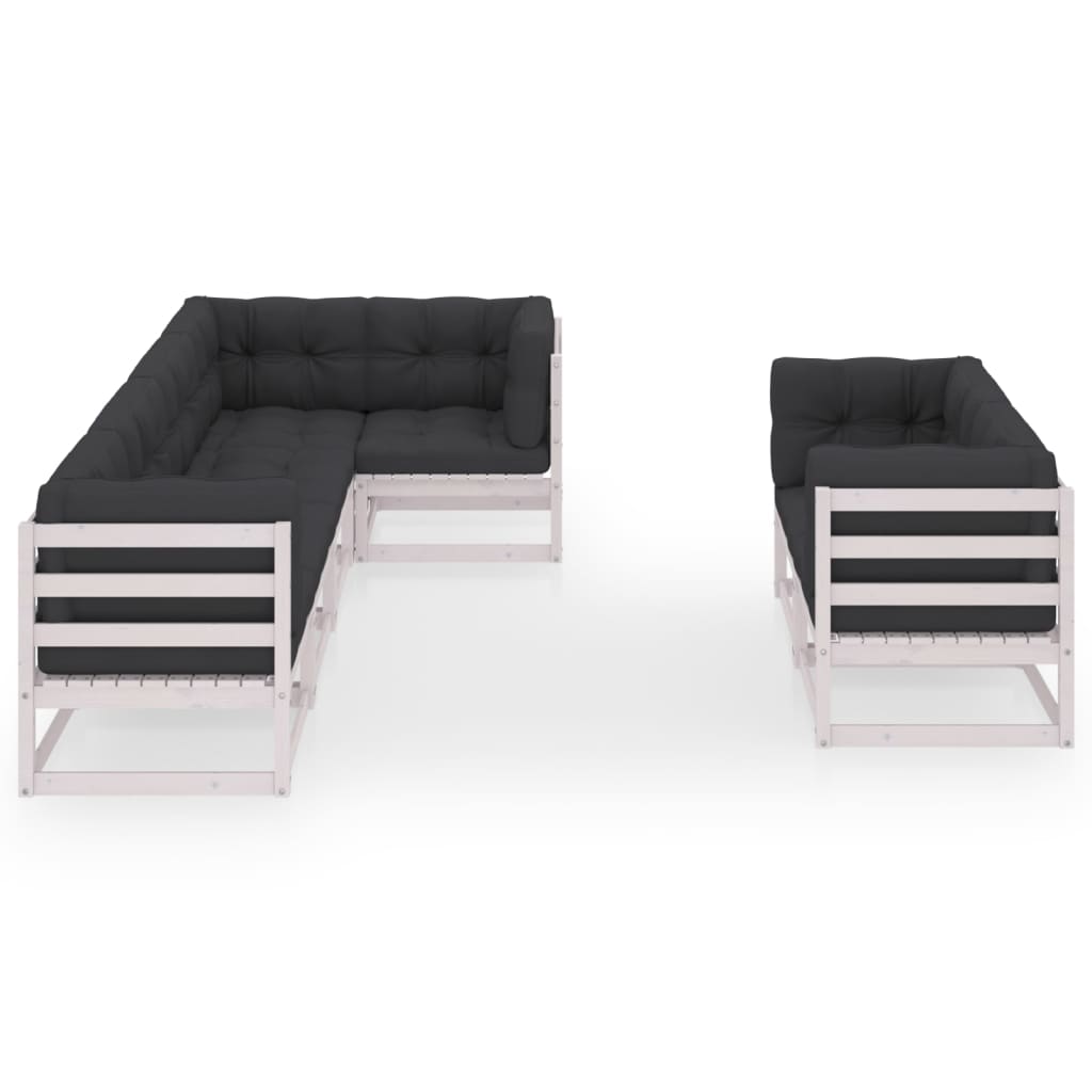 Set mobilier de grădină cu perne, 7 piese, lemn masiv de pin GartenMobel Dekor