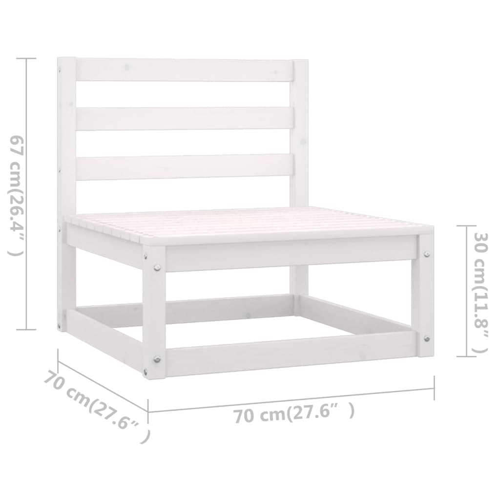 Set mobilier de grădină cu perne, 8 piese, lemn masiv de pin GartenMobel Dekor