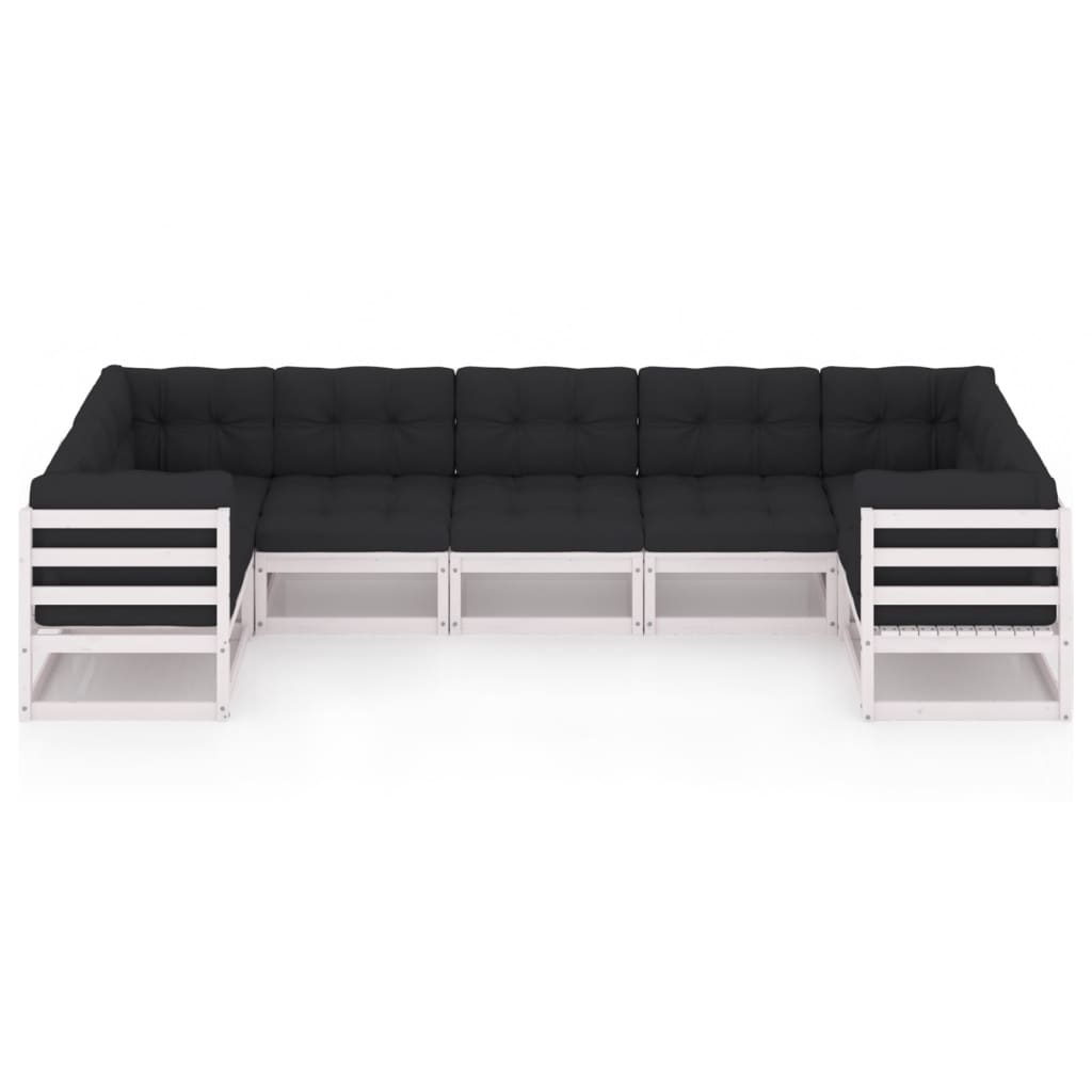 Set mobilier de grădină cu perne, 7 piese, lemn masiv de pin GartenMobel Dekor