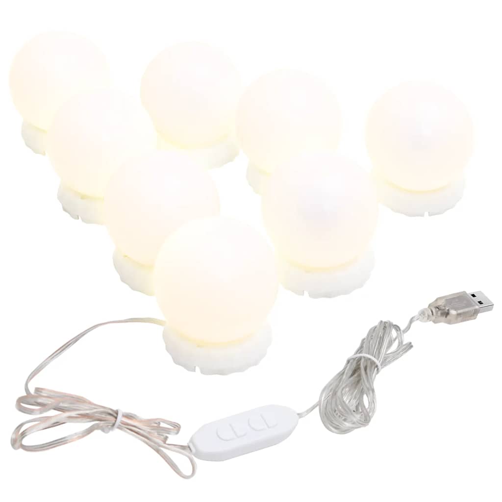 Oglindă de perete cu lumini LED, sticlă, pătrată GartenMobel Dekor