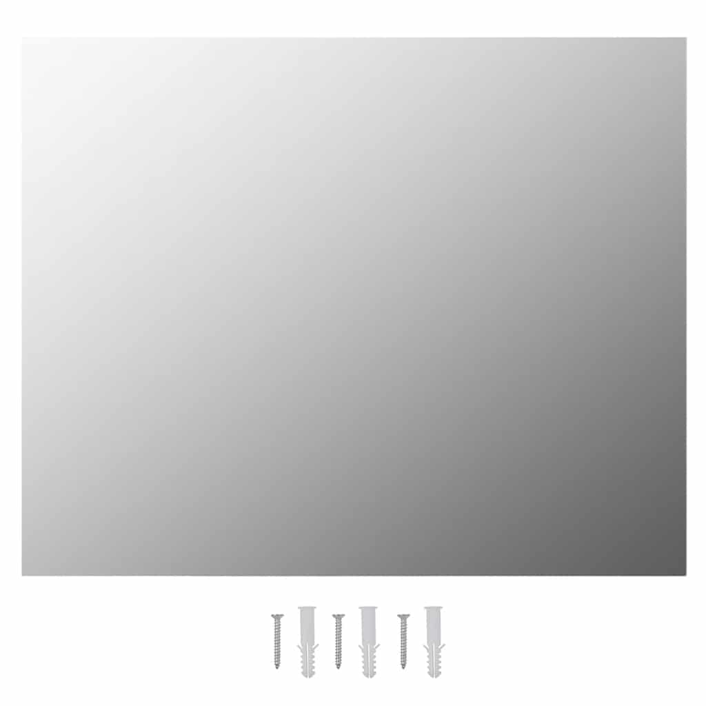 Oglindă de perete lumini LED fără ramă sticlă dreptunghiulară GartenMobel Dekor