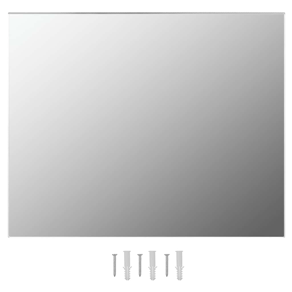 Oglindă de perete lumini LED fără ramă sticlă dreptunghiulară GartenMobel Dekor