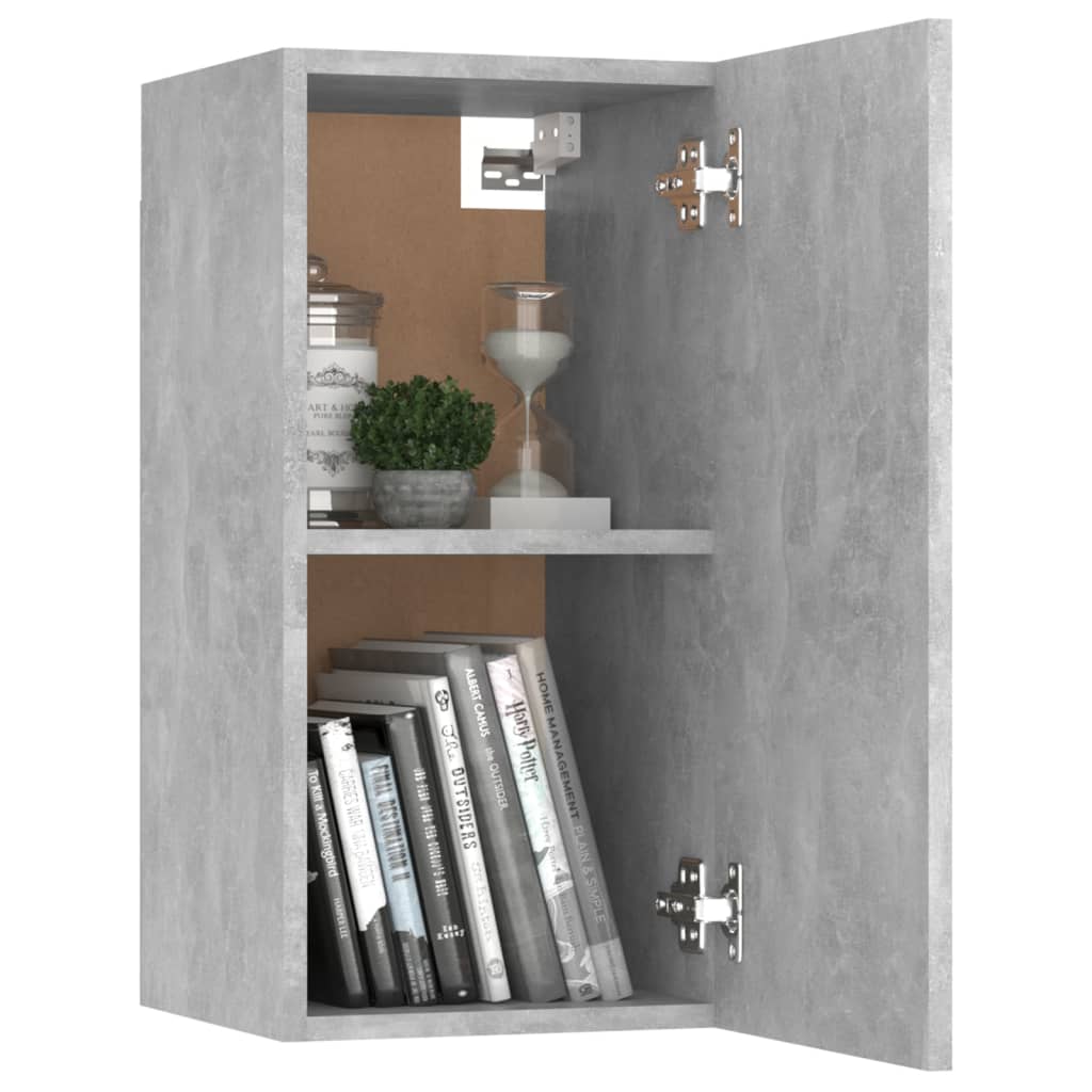 Set dulapuri TV, 4 piese, gri beton, lemn prelucrat GartenMobel Dekor