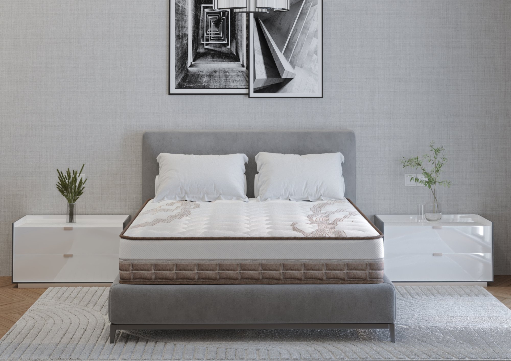 Saltea cu arcuri Caramel Dream Pocket Multilayer, 160x200, inaltime 20 cm, fermitate medie Relax KipRoom