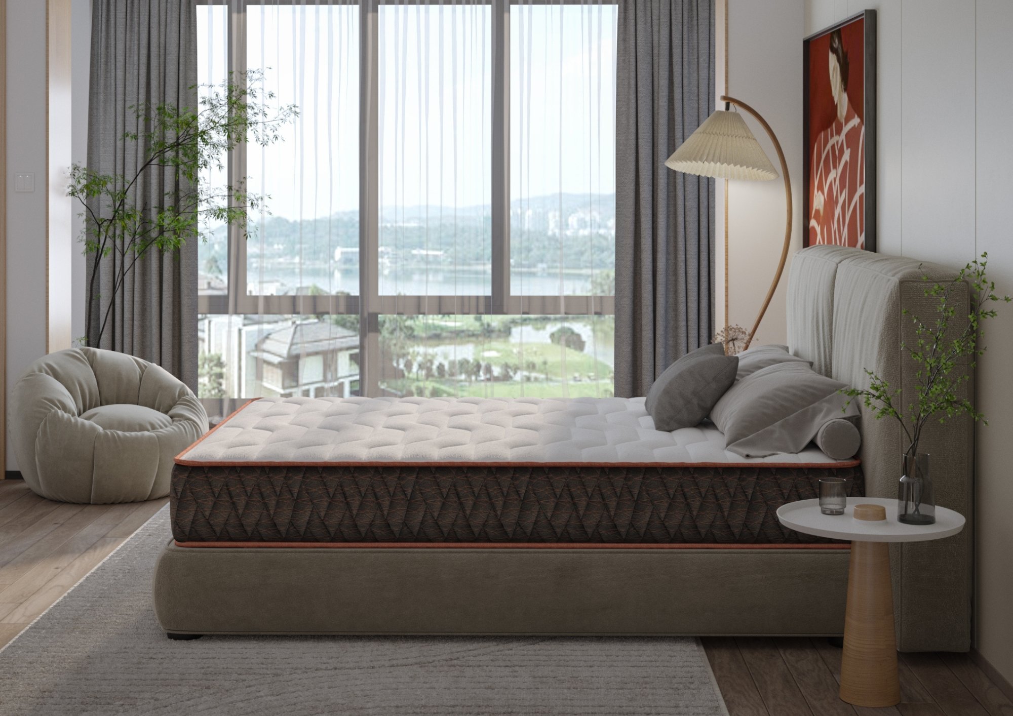 Saltea cu arcuri Supreme Comfort Pocket Multilayer, 180x200, inaltime 30 cm, fermitate medie Relax KipRoom