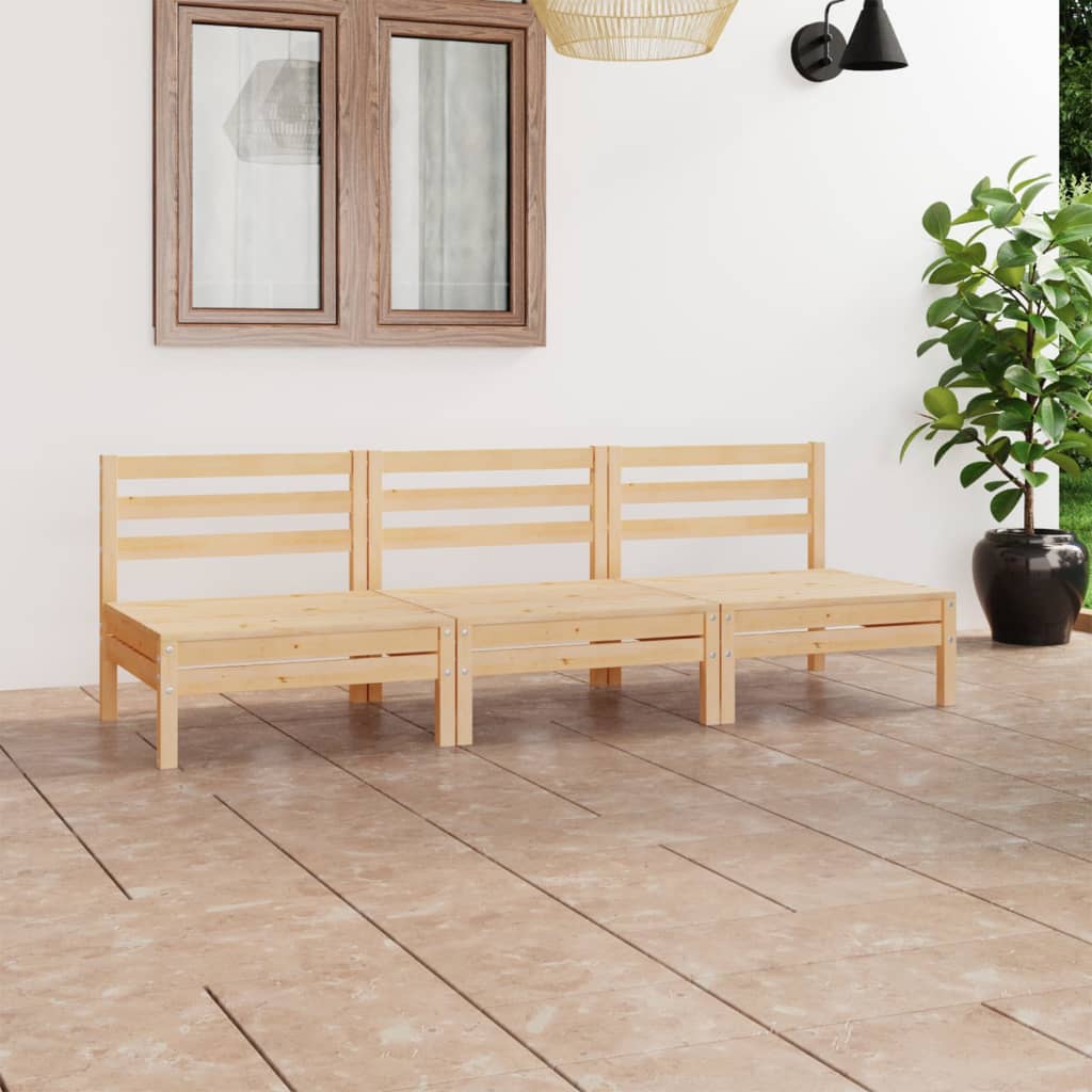 Set mobilier de grădină, 3 piese, lemn masiv de pin GartenMobel Dekor