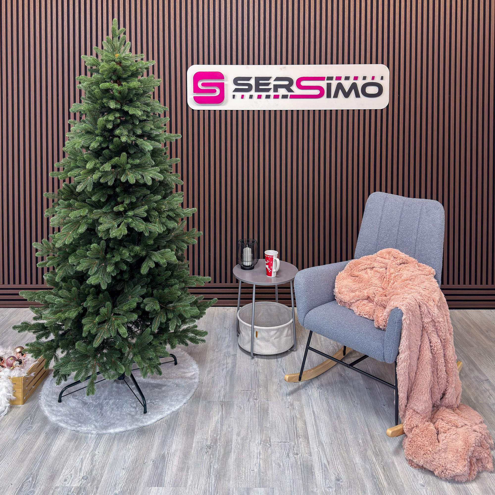 Brad artificial Sersimo, Sofie Elite, verde, integral 3D, 210 cm Household NewTrend
