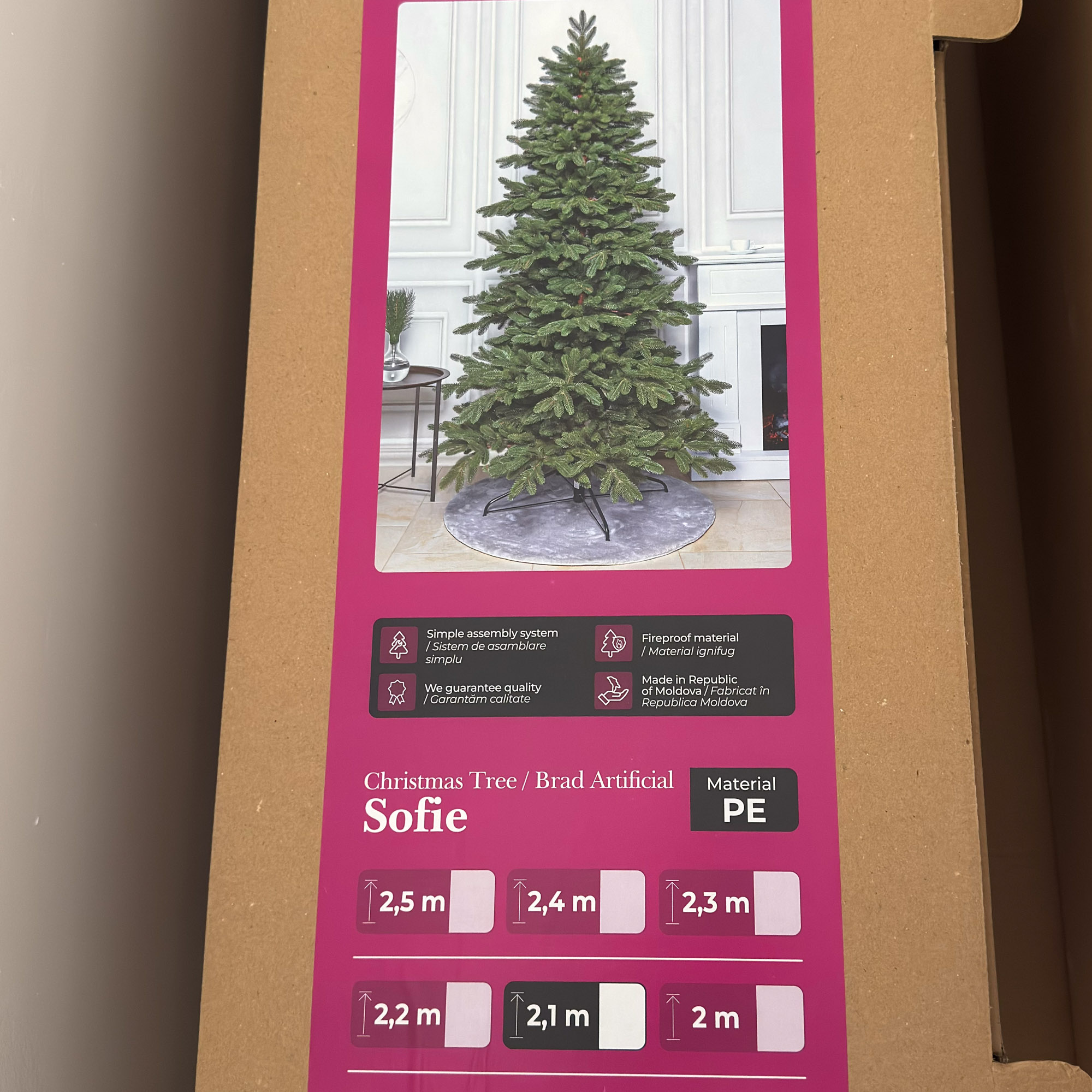 Brad artificial Sersimo, Sofie Elite, verde, integral 3D, 210 cm Household NewTrend
