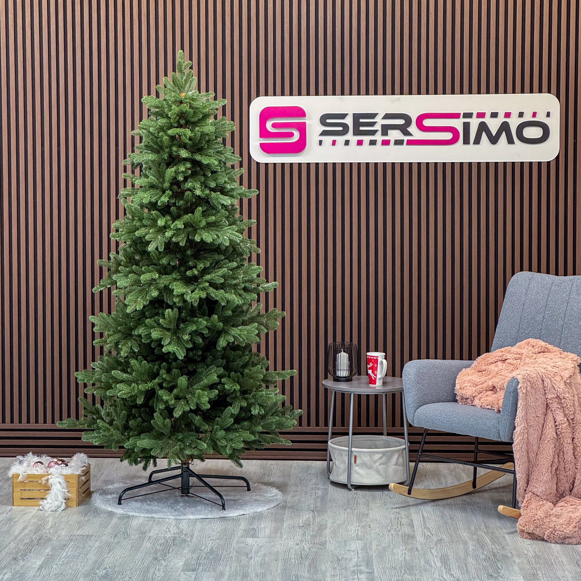 Brad artificial Sersimo, Sofie Elite, verde, integral 3D, 210 cm Household NewTrend