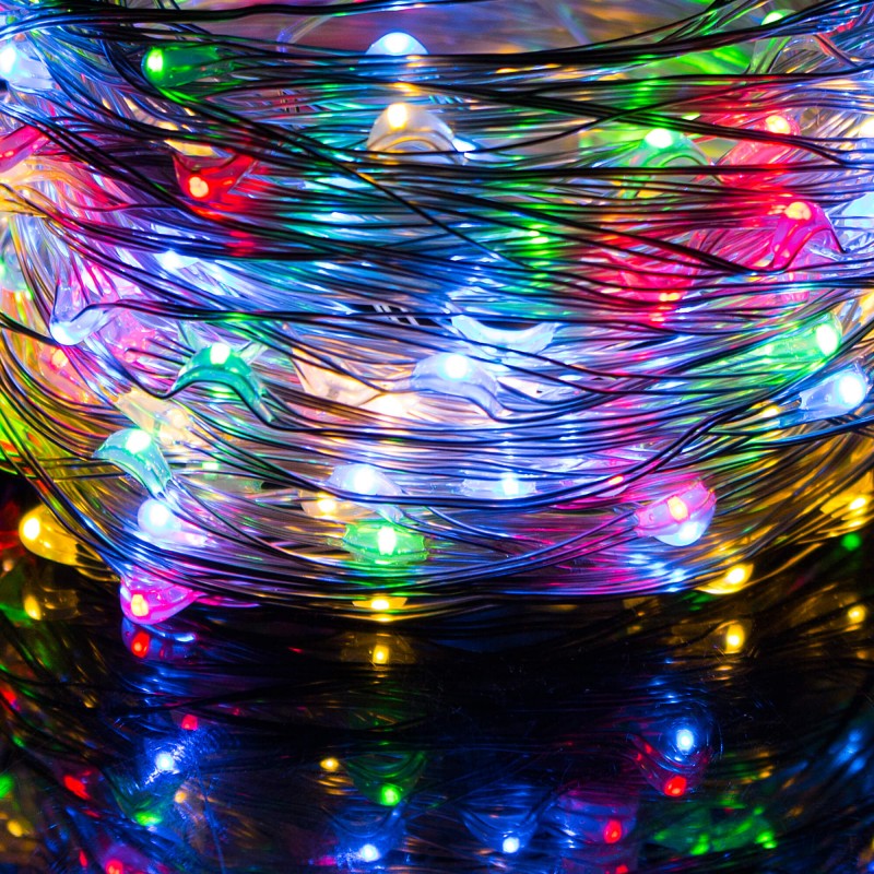 Instalatie lumina decorativa cu 300 LED-uri, 30m, pentru interior/exterior, iluminare multicolor Household NewTrend