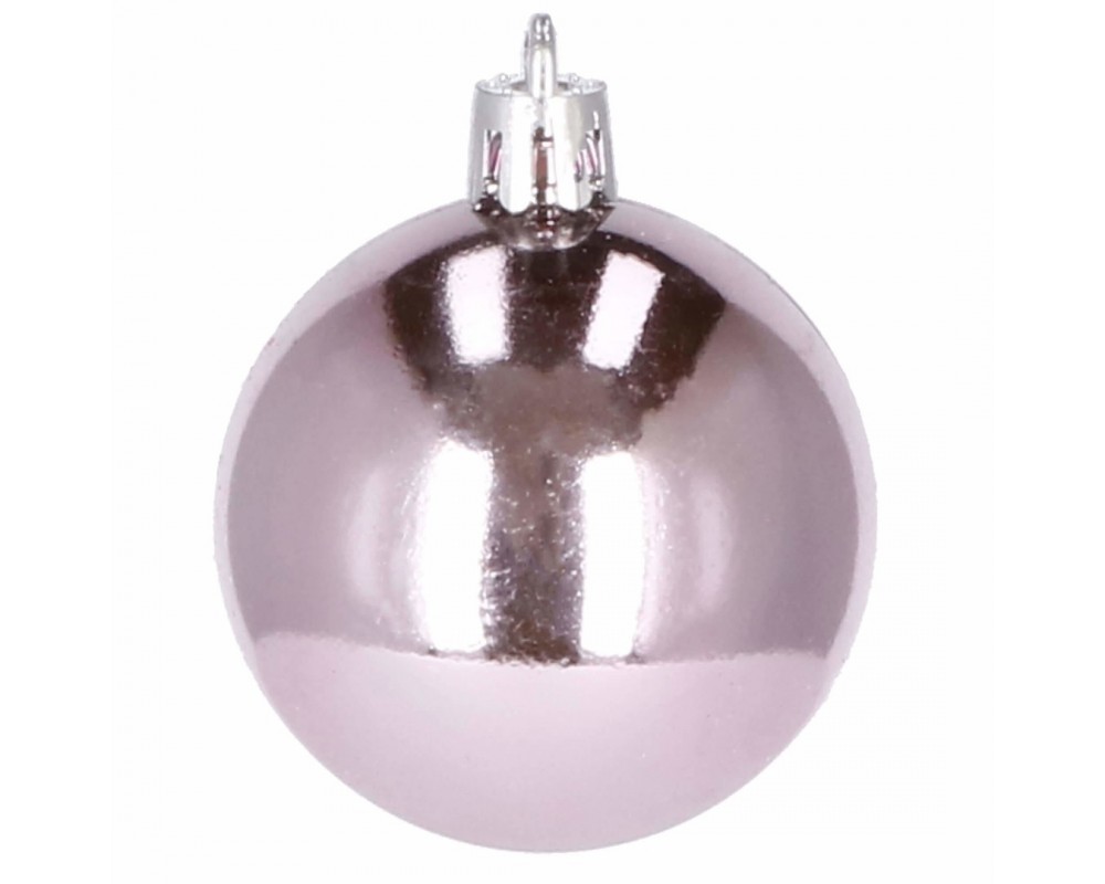 Set globuri de Craciun, 100 bucati, 3-6cm, roz Household NewTrend