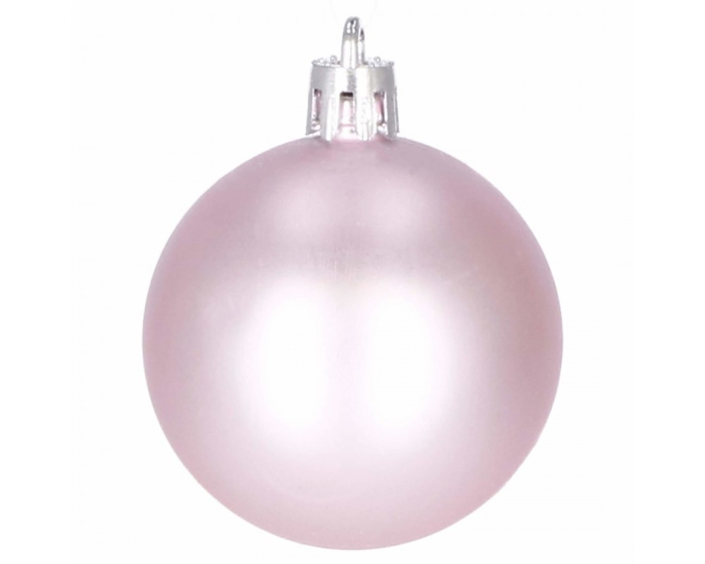 Set globuri de Craciun, 100 bucati, 3-6cm, roz Household NewTrend