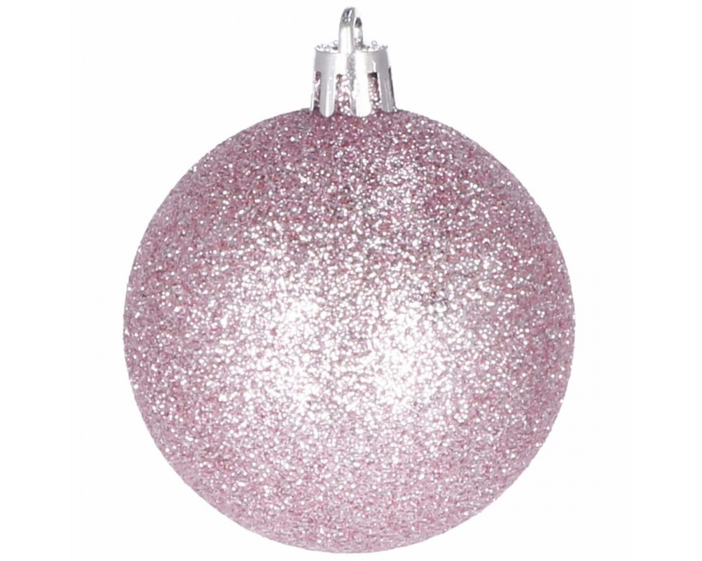 Set globuri de Craciun, 100 bucati, 3-6cm, roz Household NewTrend