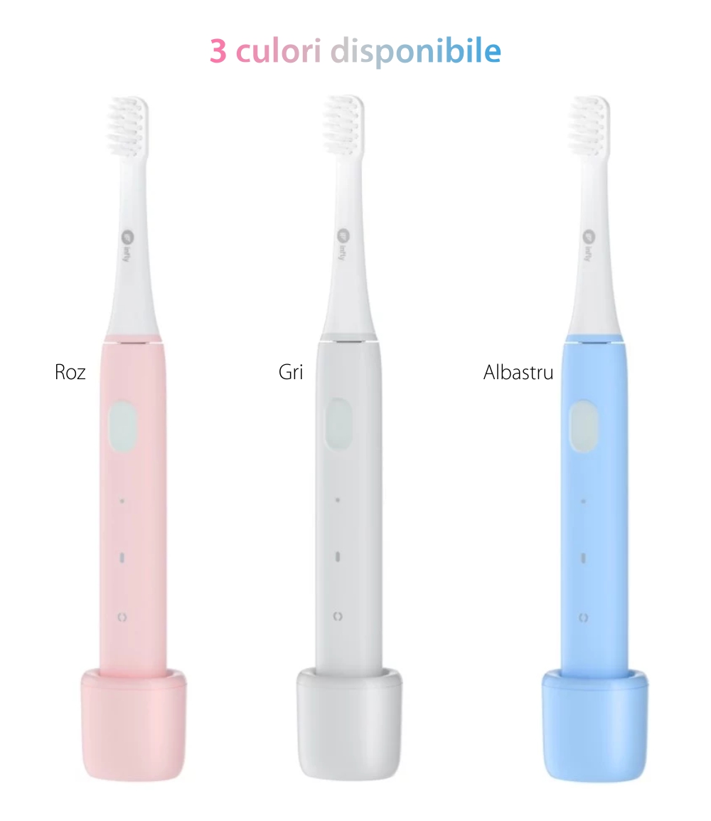 Periuta de dinti electrica Sonic Infly, Baterie 320 mAh, Impermeabila IPX7, Incarcare USB SmartElectro IntelligentHouse