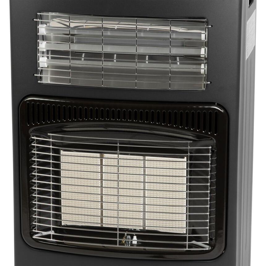 Incalzitor pe gaz, 2 in 1, ventilator electric, aprindere piezoelectrica, cu roti, furtun, regulator, 1.5-4.2 kW, 110-305 g/h, Strend Pro GartenVIP DiyLine