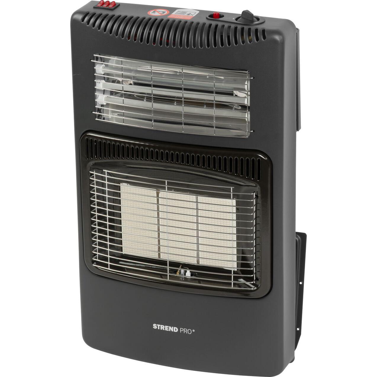 Incalzitor pe gaz, 2 in 1, ventilator electric, aprindere piezoelectrica, cu roti, furtun, regulator, 1.5-4.2 kW, 110-305 g/h, Strend Pro GartenVIP DiyLine