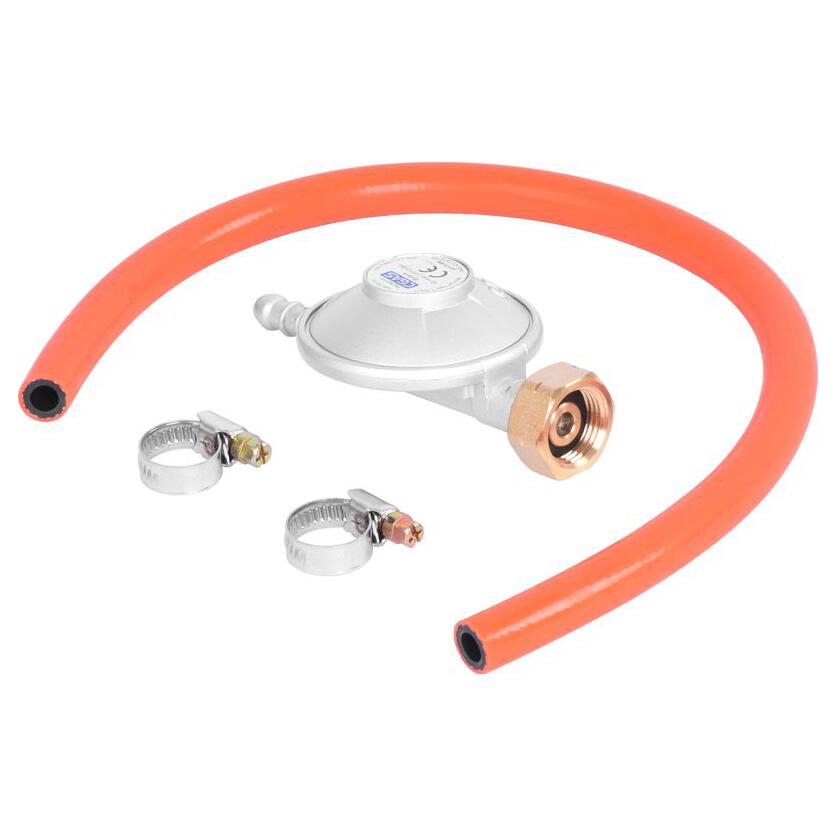 Incalzitor pe gaz, 2 in 1, ventilator electric, aprindere piezoelectrica, cu roti, furtun, regulator, 1.5-4.2 kW, 110-305 g/h, Strend Pro GartenVIP DiyLine