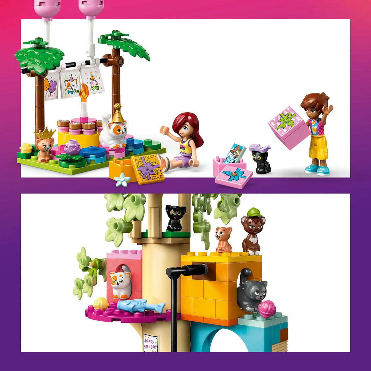 LEGO FRIENDS PETRECERE DE ZIUA DE NASTERE A PISICII SI CASUTA IN COPAC 42666 SuperHeroes ToysZone