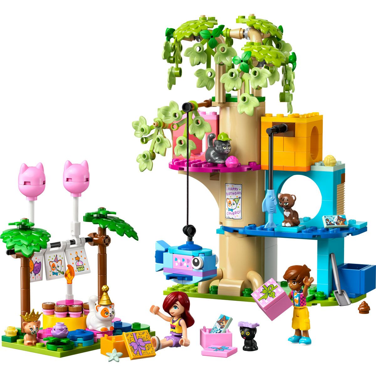 LEGO FRIENDS PETRECERE DE ZIUA DE NASTERE A PISICII SI CASUTA IN COPAC 42666 SuperHeroes ToysZone