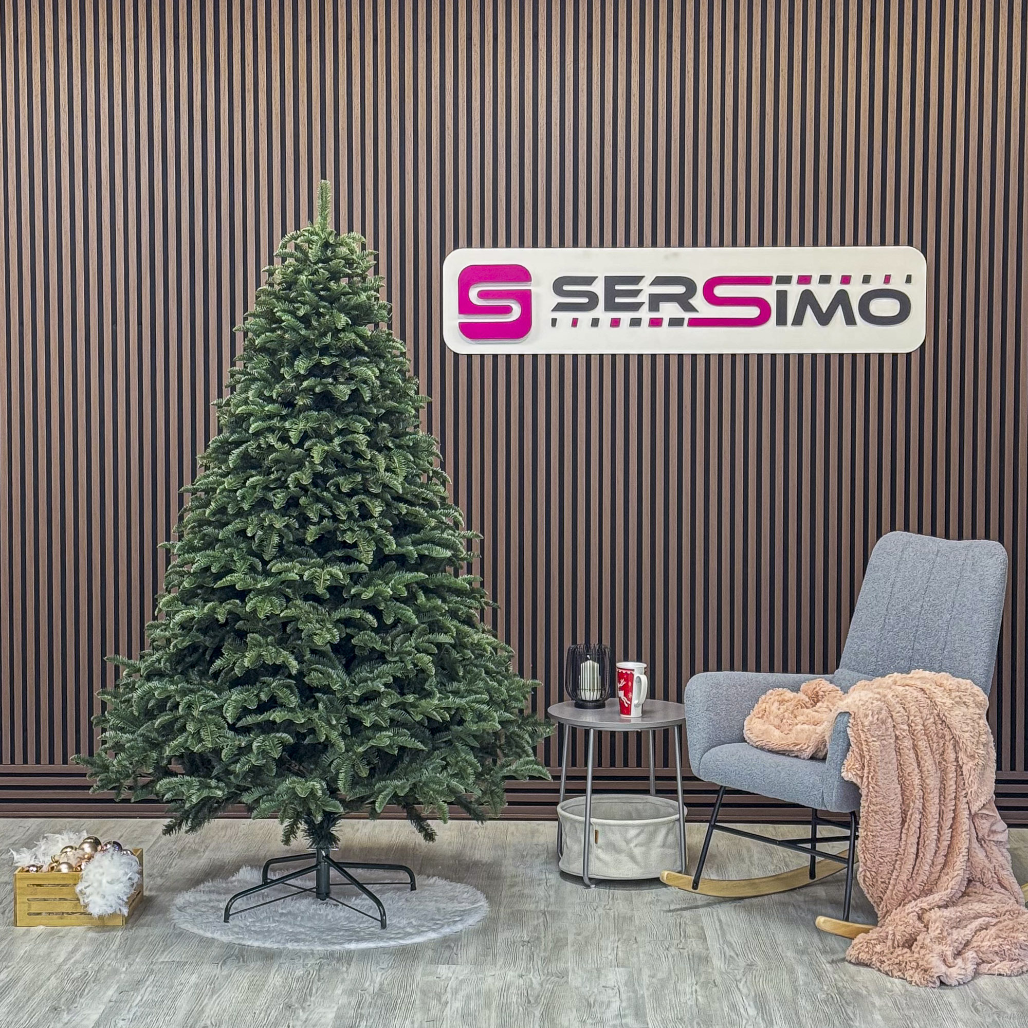 Brad artificial Sersimo, Alaska, verde, mix 2D+3D, 210 cm Household NewTrend