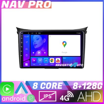 Navigatie Hyundai I30 2011 2016 EDOTEC-LITE Android Ecran 720P Octa Core 8 128 Carplay CarStore Technology