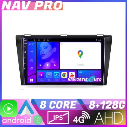 Navigatie Mazda 3 2009 2014 KIT 034 EDOTEC-LITE Android Ecran 720P Octa Core 8 128 Carplay CarStore Technology