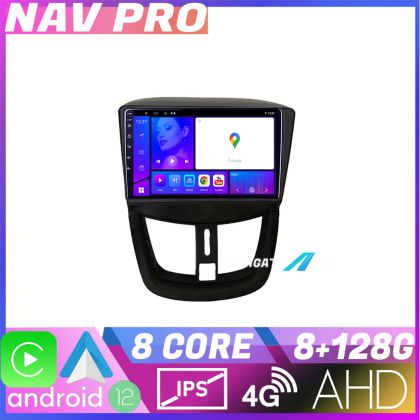 Navigatie Peugeot 207 KIT PE01 EDOTEC-LITE Android Ecran 720P Octa Core 8 128 Carplay CarStore Technology