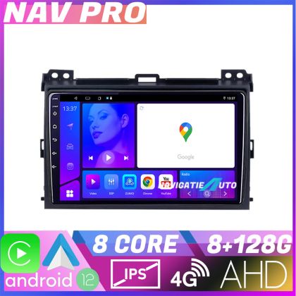 Navigatie Toyota Prado 2007 KIT 456 EDOTEC-LITE Android Ecran 720P Octa Core 8 128 Carplay CarStore Technology
