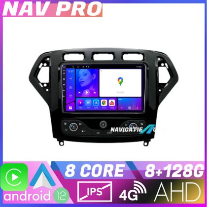 Navigatie Ford Mondeo 2007 2010 EDOTEC-LITE Android Ecran 720P Octa Core 8 128 Carplay CarStore Technology
