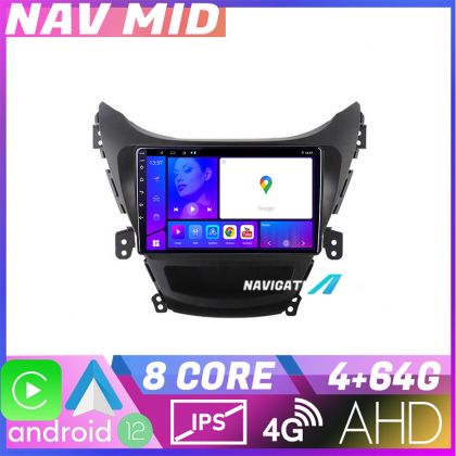 Navigatie Hyundai Elantra 2011 2013 KIT 092 EDOTEC-LITE Android Ecran 720P Octa Core 4 64 Carplay CarStore Technology