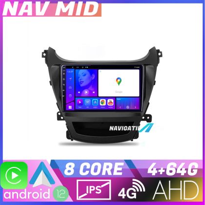 Navigatie Hyundai Elantra 2013 2015 KIT 359 EDOTEC-LITE Android Ecran 720P Octa Core 4 64 Carplay CarStore Technology