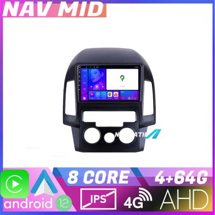 Navigatie Hyundai I30 2009 2012 clima manuala KIT I30AC EDOTEC-LITE Android Ecran 720P Octa Core 4 64 Carplay CarStore Technology