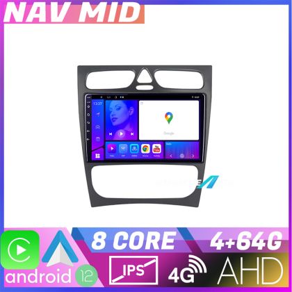 Navigatie Mercedes C W203 2000 2004 KIT clk EDOTEC-LITE Android Ecran 720P Octa Core 4 64 Carplay CarStore Technology