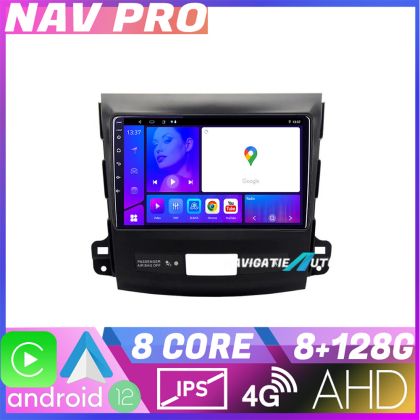 Navigatie Mitsubishi Outlander 2010 KIT 056 EDOTEC-LITE Android Ecran 720P Octa Core 8 128 Carplay v2 CarStore Technology