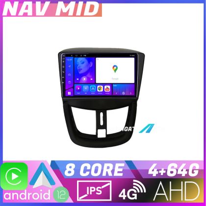 Navigatie Peugeot 207 KIT PE01 EDOTEC-LITE Android Ecran 720P Octa Core 4 64 Carplay CarStore Technology