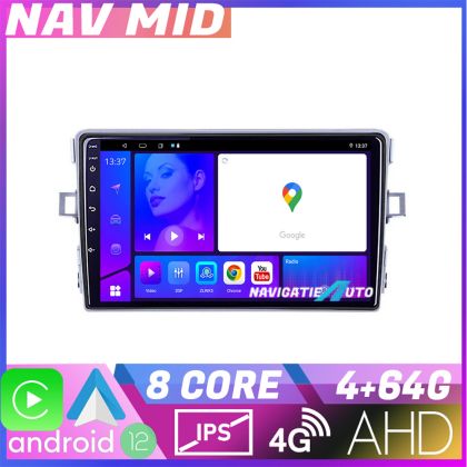 Navigatie Toyota Verso 2010 2016 KIT 133 EDOTEC-LITE Android Ecran 720P Octa Core 4 64 Carplay CarStore Technology