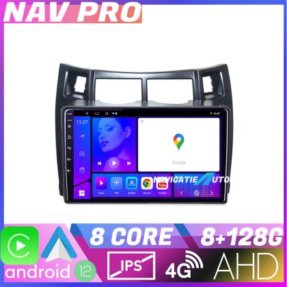 Navigatie Toyota Yaris 2008 2011 KIT YARIS08 EDOTEC-LITE Android Ecran 720P Octa Core 8 128 Carplay CarStore Technology