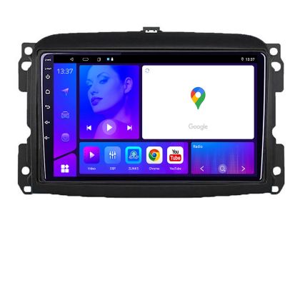 Navigatie Fiat 500 2015 2021 KIT 500new EDOTEC-LITE Android Ecran 720P Octa Core 4 64 Carplay CarStore Technology