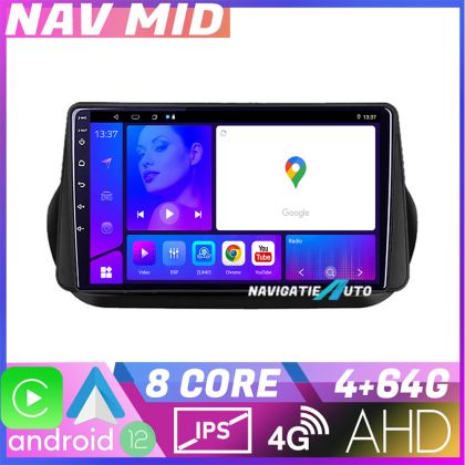 Navigatie Peugeot Bipper  Citroen Nemo  Fiat Qubo 2008 2017 EDOTEC-LITE Android radio gps internet Octa core 4 64 Carplay CarStore Technology