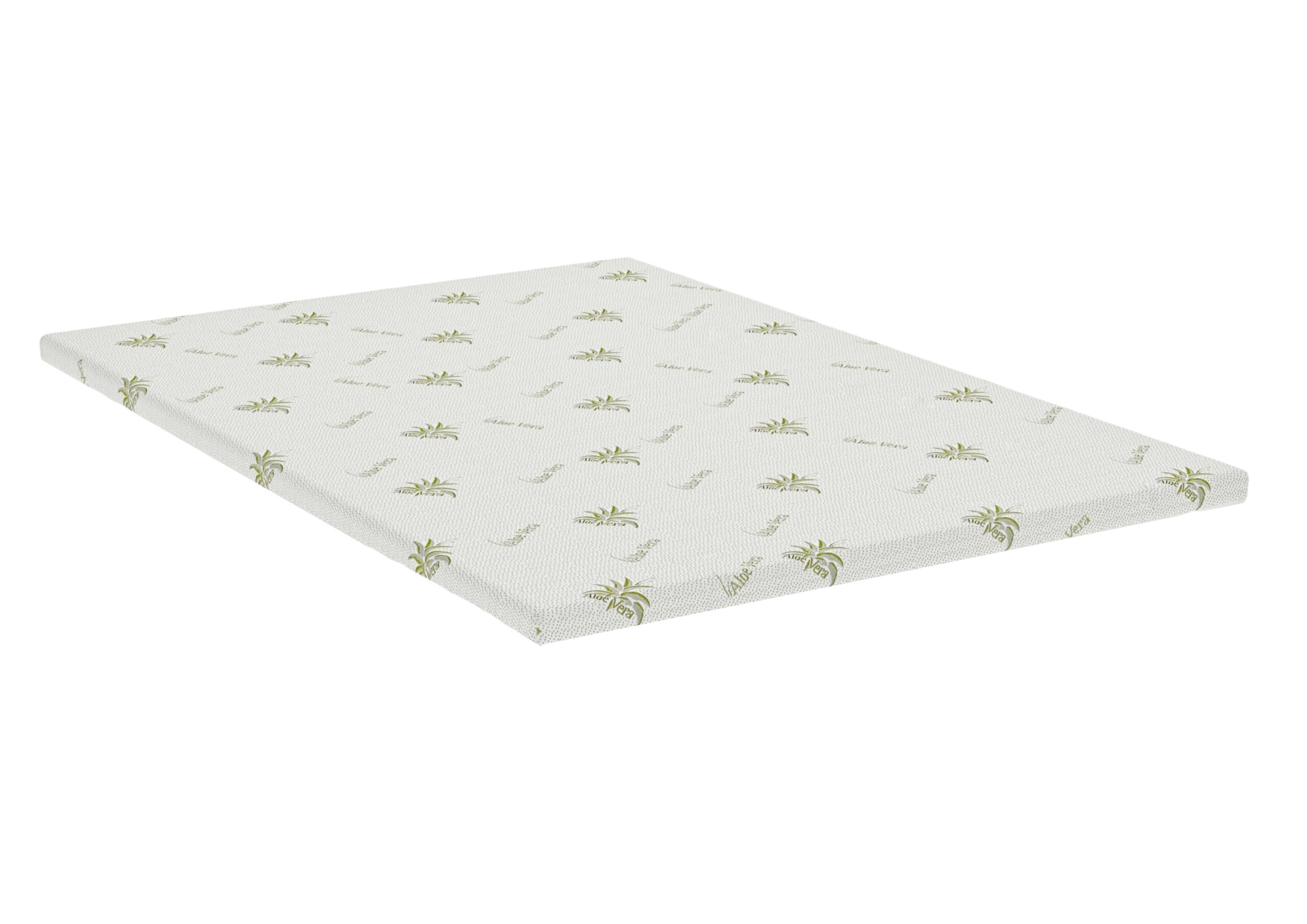 Topper Aloe Vera 140x200x4 cm, husa detasabila si lavabila, fermitate medie Relax KipRoom