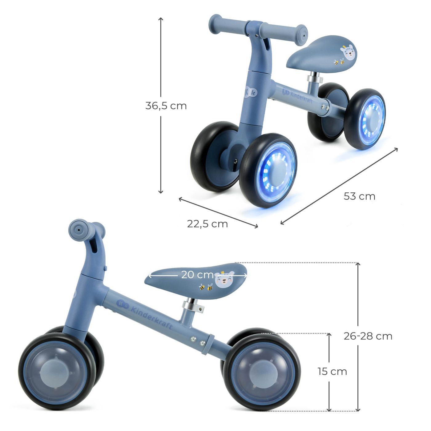 BICICLETA ECHILIBRU CUTIE FLASH, BLUE SuperHeroes ToysZone