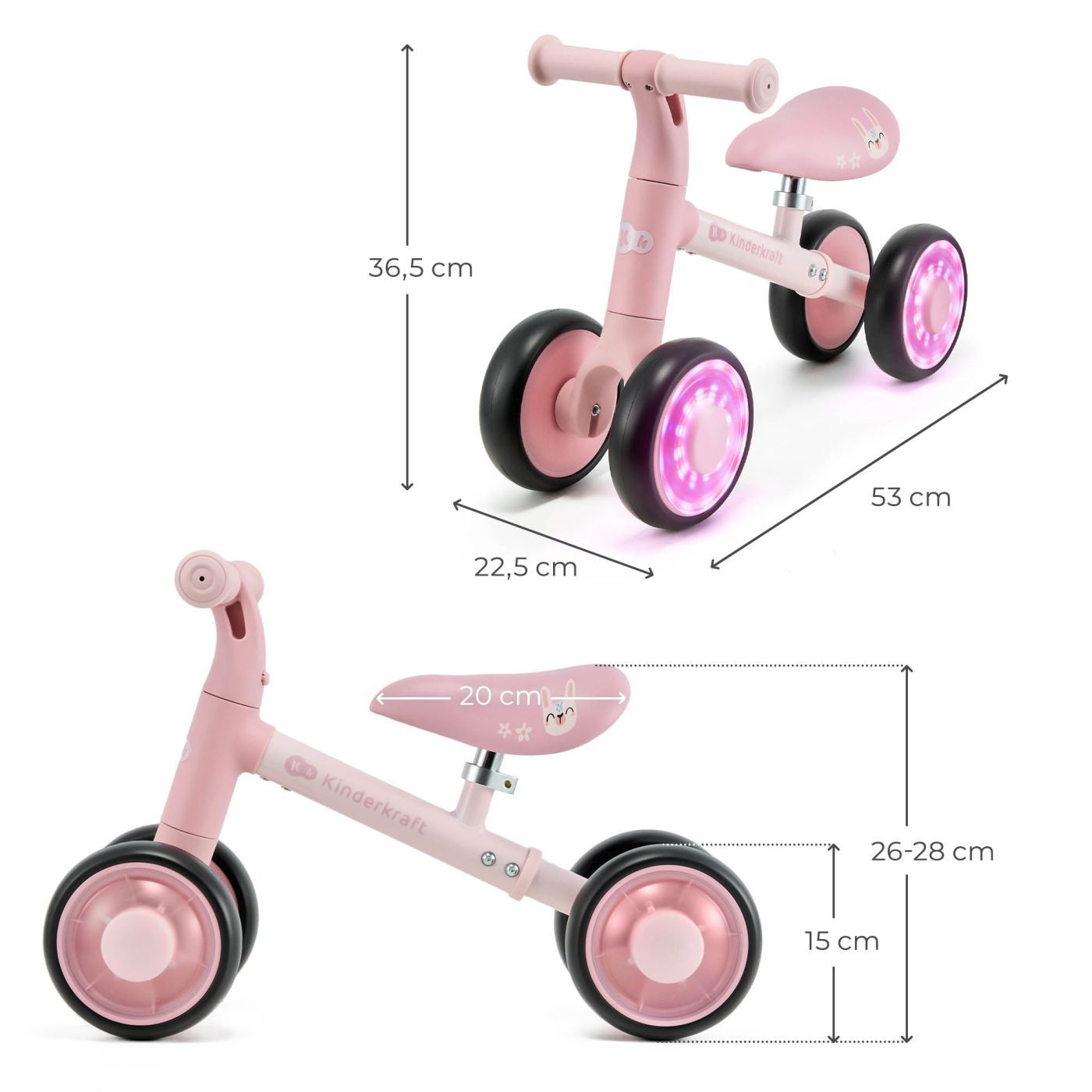 BICICLETA ECHILIBRU CUTIE FLASH, PINK SuperHeroes ToysZone