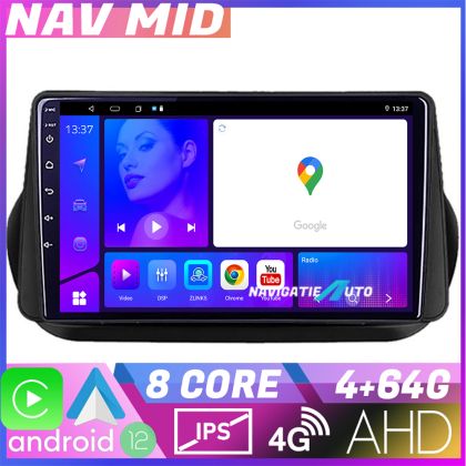 Navigatie Peugeot Bipper, Citroen Nemo, Fiat Qubo 2008-2017 Octa Core EDOTEC-LITE Android Ecran 720P Octa Core 4+64 Carplay  Android auto v1 CarStore Technology