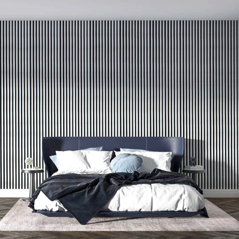 Riflaj MDF decorativ LDA PREMIUM de tip Panou Acoustic, ALB MAT, 260x40 cm Household NewTrend